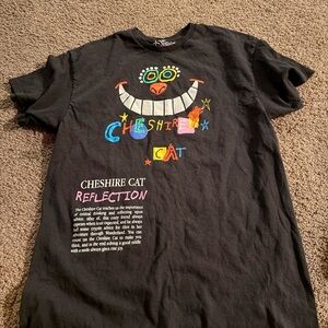 Disney Cheshire Cat Black Tee with Colorful Design